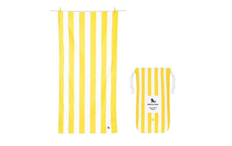 Dock & Bay Strandtuch Cabana XL, bianco, Gelb