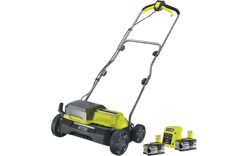 RYOBI Akku-Vertikutierer Kit RY18SFX35A-240 + 2x 4,0 Ah