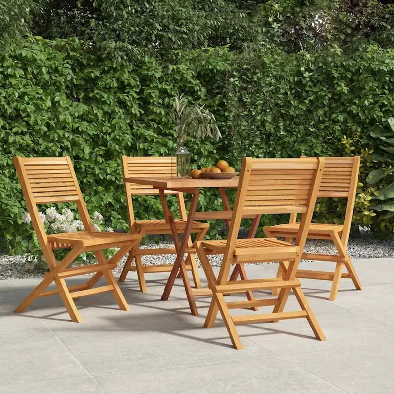 Klappstühle, 4 pieces, 47 x 62 x 90 cm, Massivholz Teak