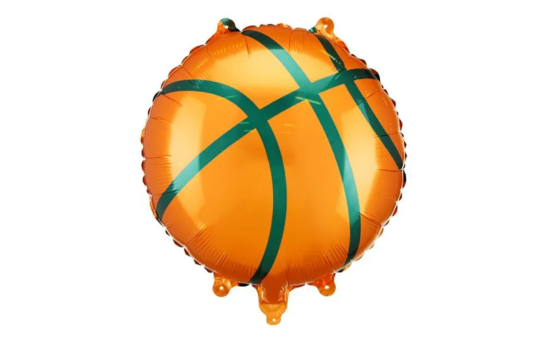 Partydeco Ballon aluminium Basketball, Marron, 35 x 35 cm, 1 pièce
