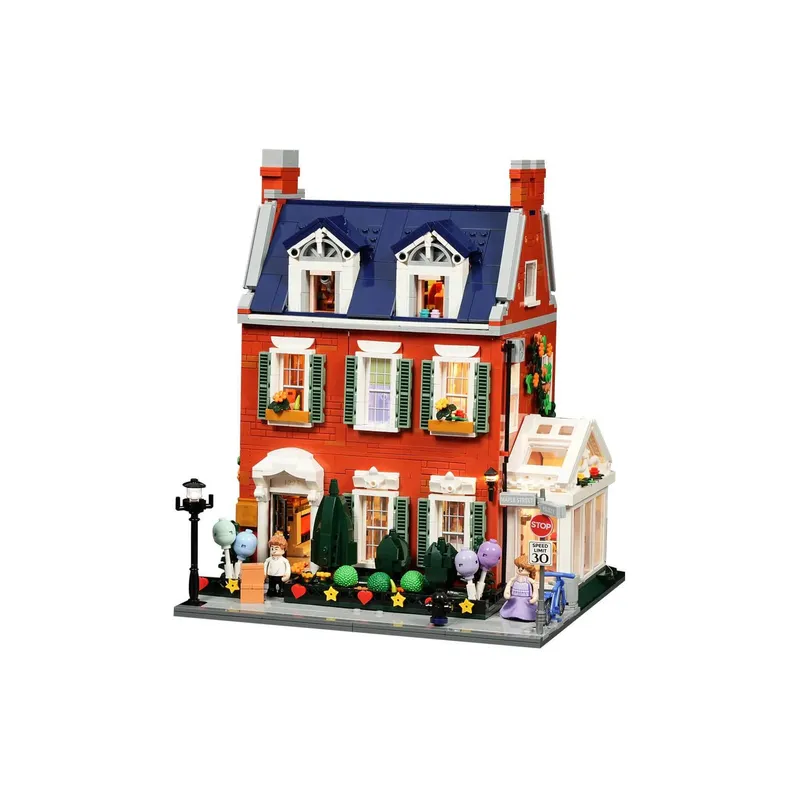 Lumibricks Redbrick Row House con LED-Beleuchtung