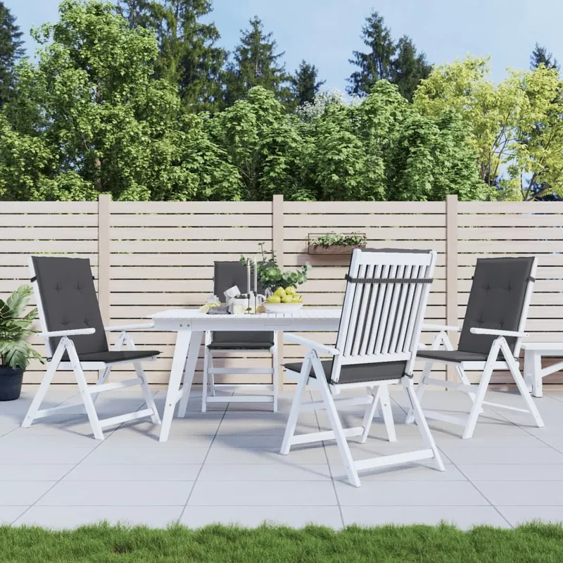 Gartenstuhlauflagen per Hochlehner 4 pz. antracite 120x50x3 cm