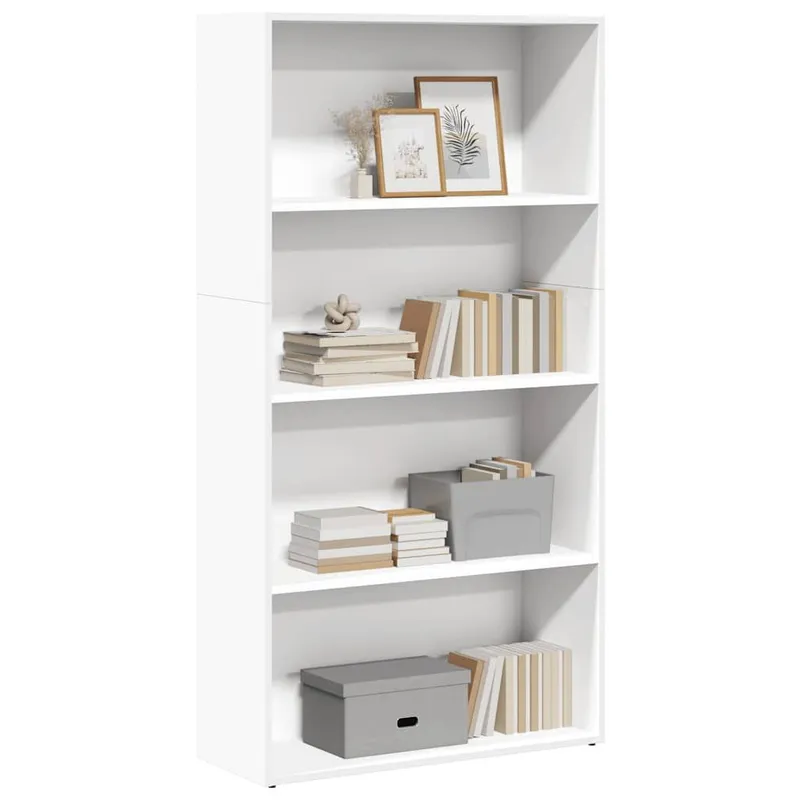 Bücherregal bianco 80x30x152 cm derivato del legno