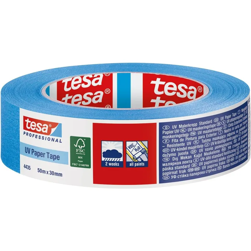 tesa Malerband UV-Aussenklebeband Blau 30 mm x 50 m