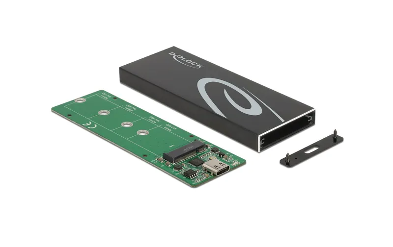 Delock Externes Gehäuse pour M.2 SATA SSD avec USB Type-C M.2