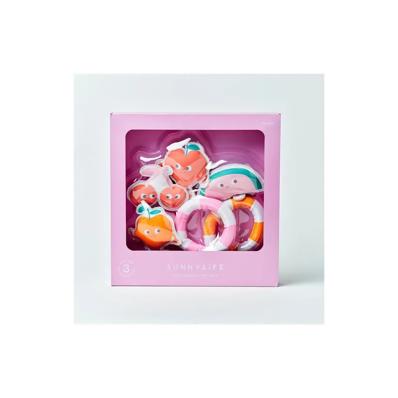 Sunnylife Dive Buddies Poppy the Peach Multi Set of 6