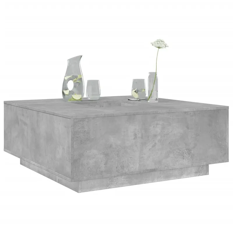 Couchtisch Betongrau 100x100x40 cm derivato del legno