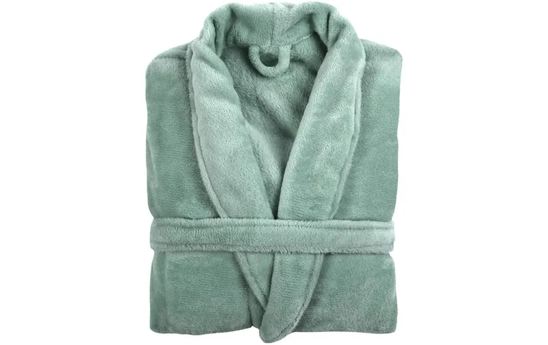 Tiseco Bademantel Cosy Mikroflanell Grün