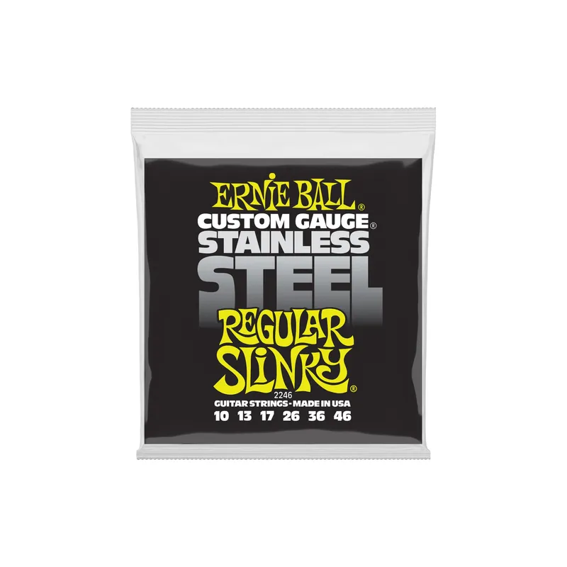 Ernie Ball Gitarrensaiten 2246 Slinky Stainless Steel – Regular 10-46