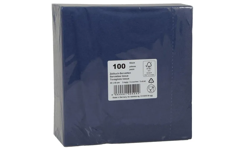 ELCO Papierservietten 40 cm x 40 cm, 100 pieces, blue