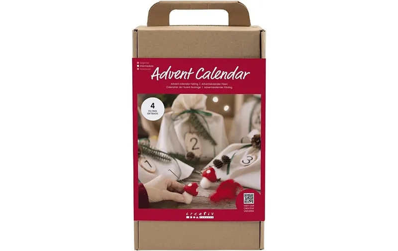 Creativ Company Adventskalender Bastelset Filzen, 4 pièces