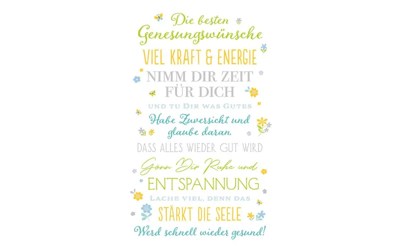 ABC Genesungskarte Die besten Genesungswünsche B6