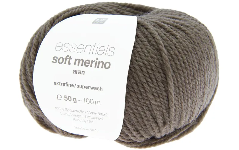 Rico Design Wolle Soft Merino aran 50 g, Taupe