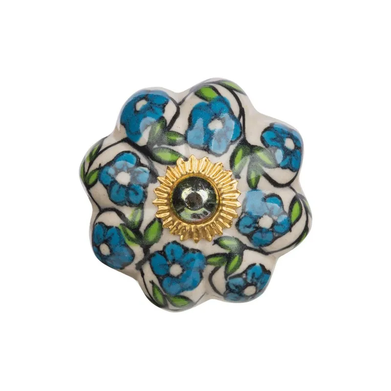 Tranquillo Möbelgriff handgemacht, Ø 4.5 cm, multicolour/Gold