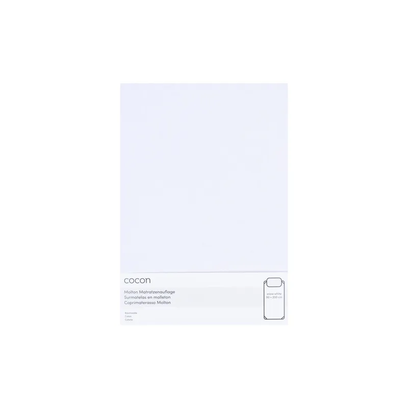 COCON Fixmolton wasserdicht 90 x 200 cm, Weiss