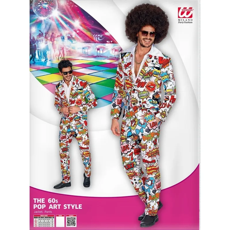 Costume Pop Art Styles M mehrfarbig