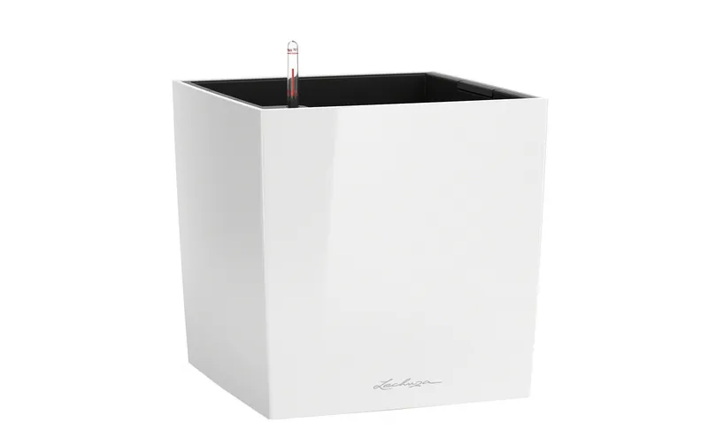 Lechuza Blumentopf Cube 30 Weiss hochglanz
