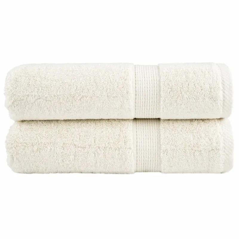 Premium Badetücher SOLUND 2 Stk. Creme 100x150 cm 600 g/m²