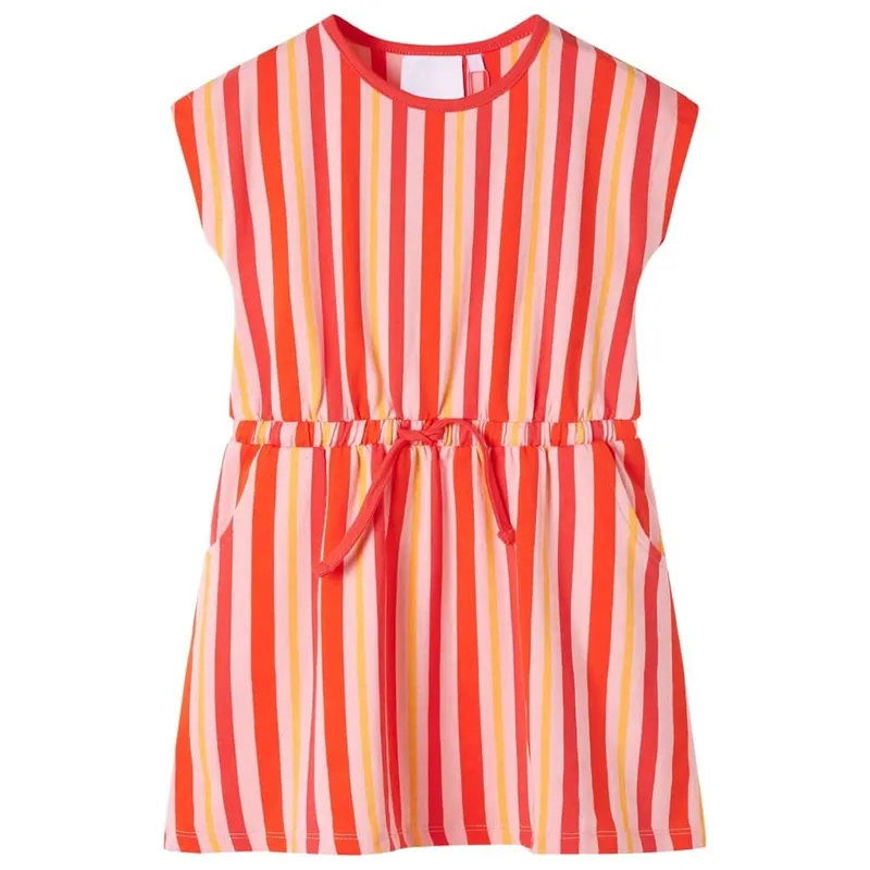 Robe pour enfants avec cordon rose et rouge 116