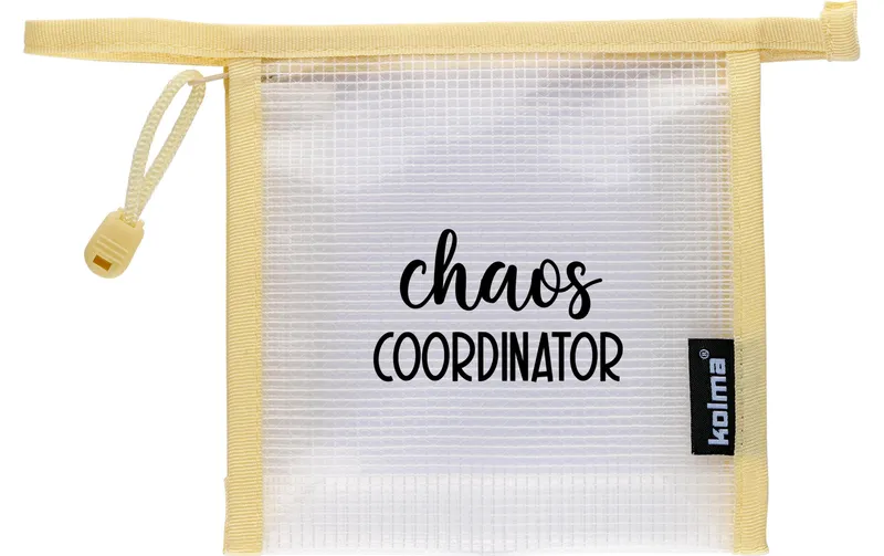 Kolma Etui Mesh Bag Chaos Coordinator, Créme, 15 x 15 cm