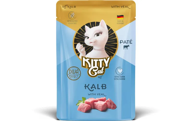 KITTY Cat Nassfutter KittyCat Paté Pouch Kalb 85 g