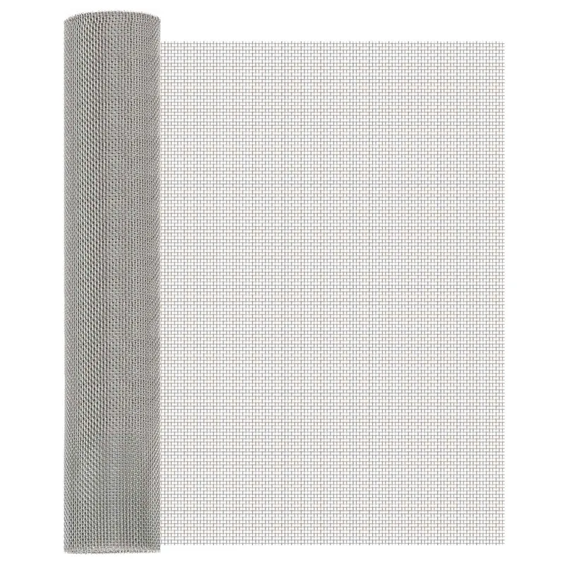Mesh Bildschirm 60 x 200 cm 8 Mesh Edelstahl 201 Silber