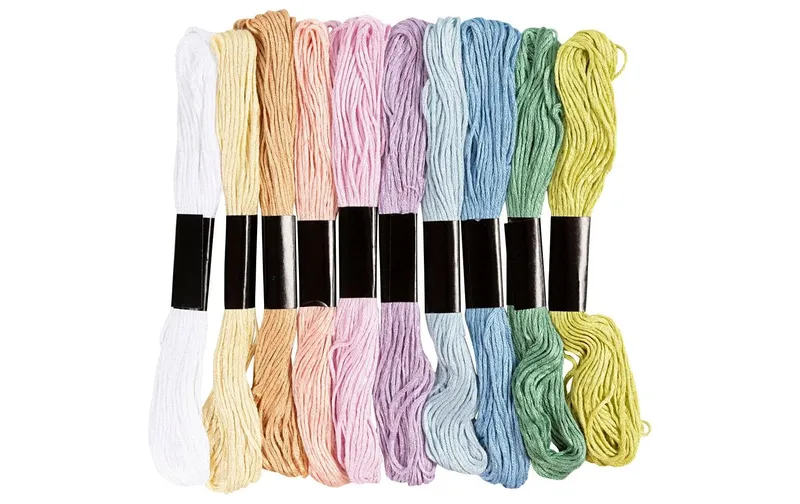 Creativ Company Stickgarn Pastellfarben, 10 x 8 m