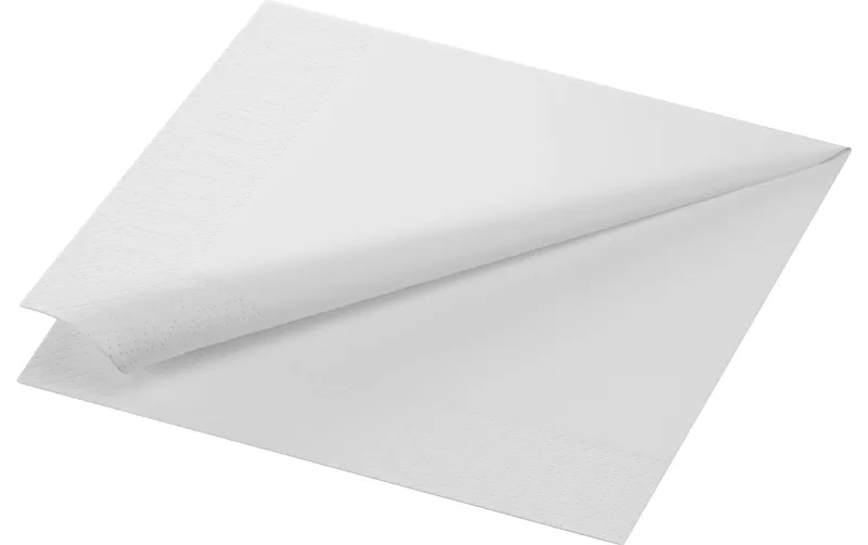 Duni Papierservietten Tissue 40 cm x 40 cm, 250 pezzi, bianco