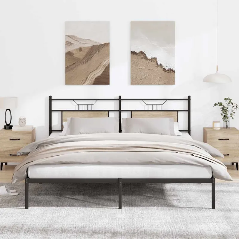 bed frame without mattress Sonoma oak 160x200 cm engineered wood