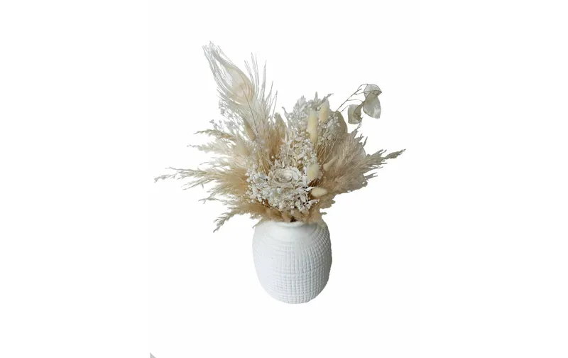 Soli Collection Trockenblumen Michaela blanc-Gelb/brun