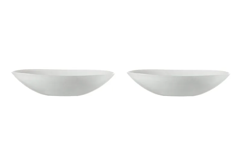 LEONARDO Schale Albastro 32 x 22 cm, 2 pezzi, bianco