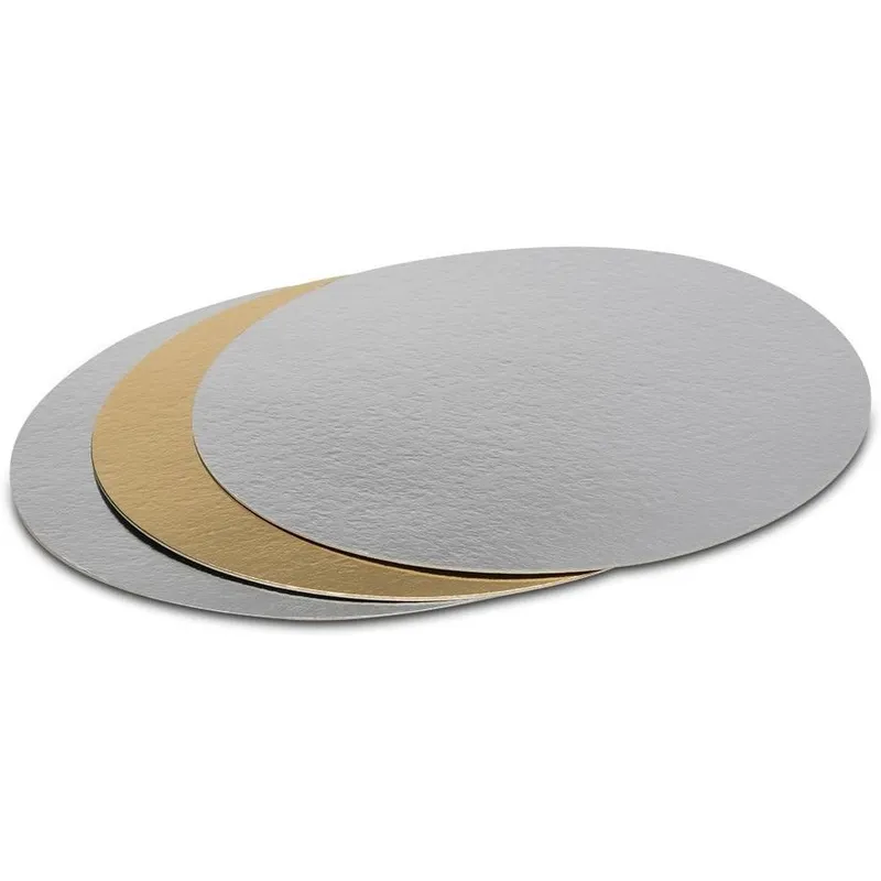 Patisse Tortenunterlage 3 pezzi, Gold / Silber