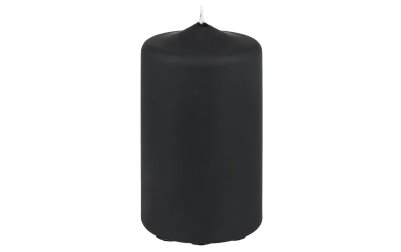 Herzog Kerzen AG Zylinderkerze Samt 12 x 7 cm, noir matt