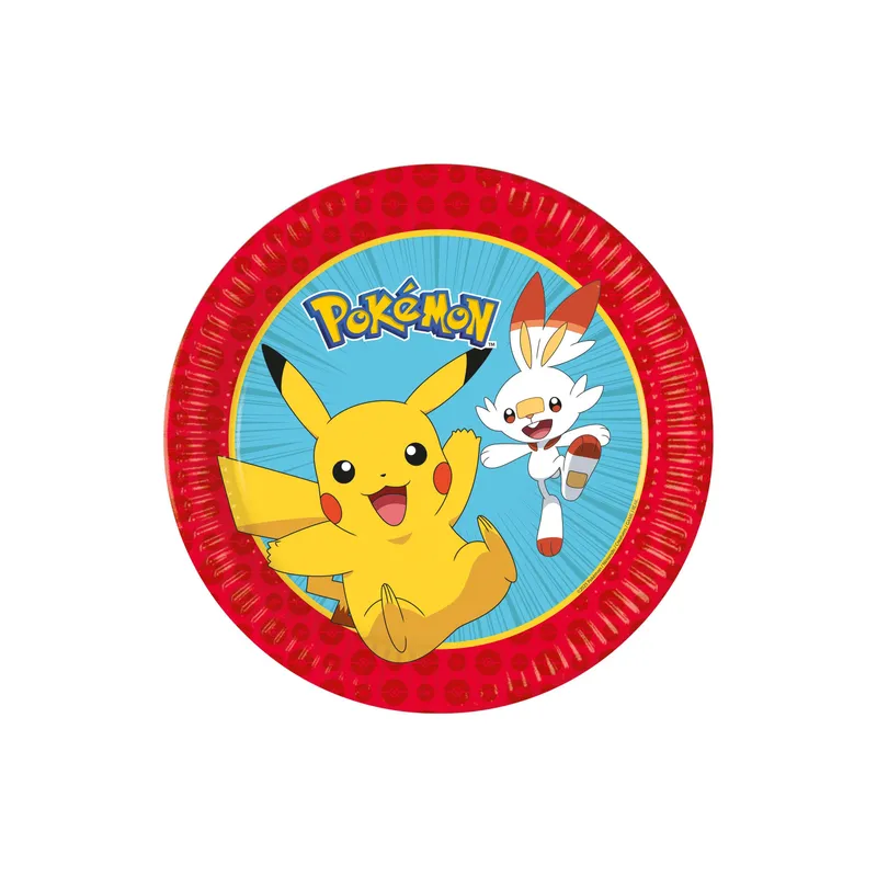 We fiesta Party Einwegteller Pokémon 23 cm, 8 pièces