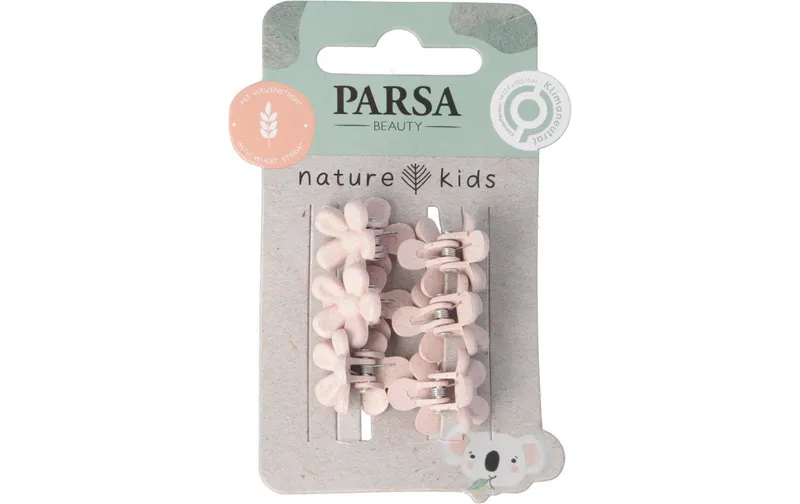 Parsa Beauty naturele Kids Haarklammer Blütenform