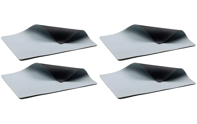 Bitz Tischset 33 cm x 46 cm, 4 pezzi, nero/Hellblau