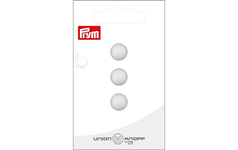 Prym Union Knopf Knöpfe Polyester 11 mm, 3 pezzi, bianco