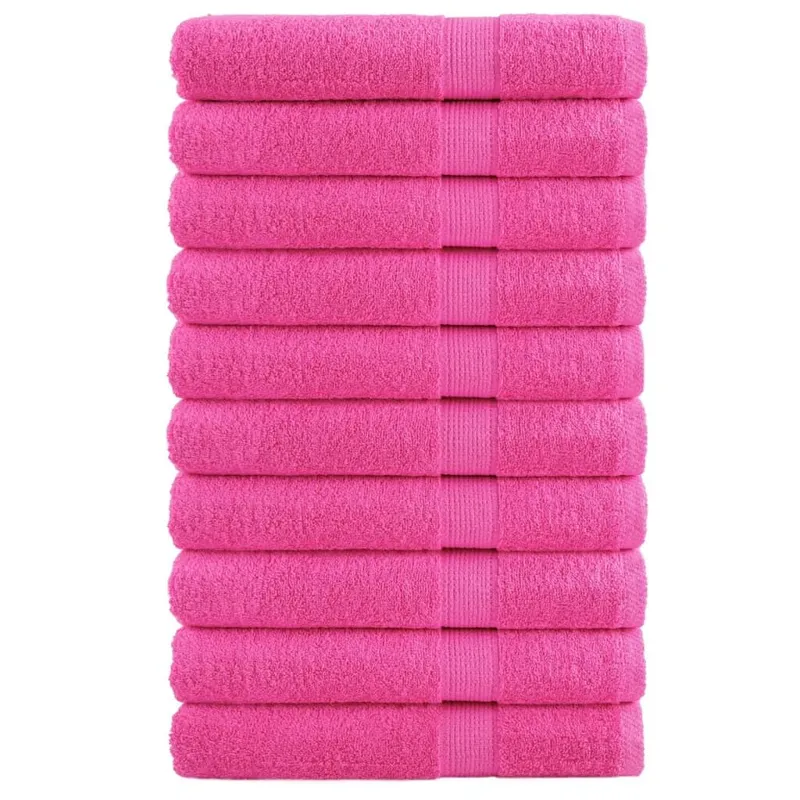 Premium-Handtücher SOLUND 10 Stk. Rosa 100x200 cm 600 g/m²