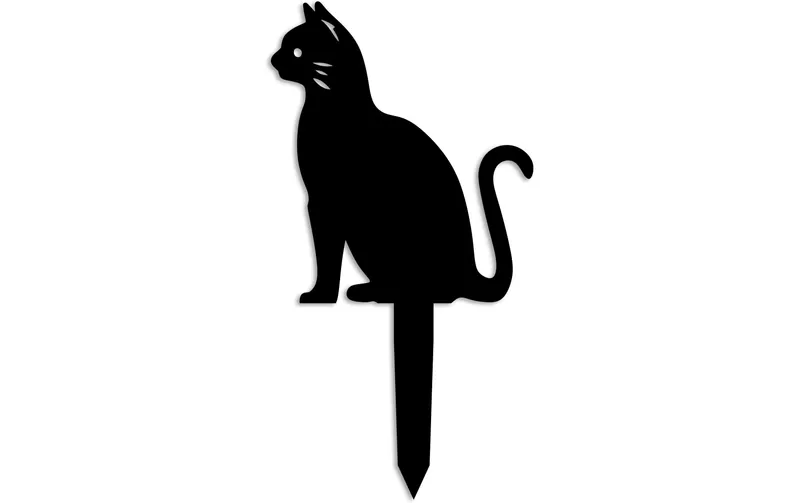 Wallxpert Gartenstecker Katze 38 x 20 cm