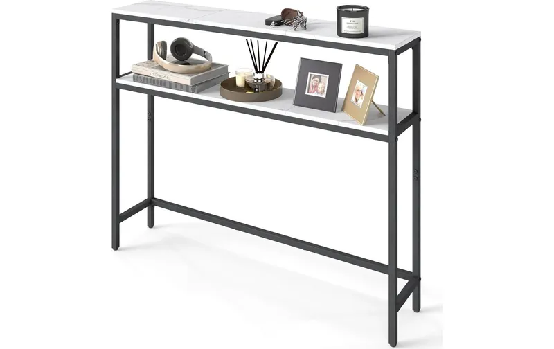 VASAGLE tavolo consolle 100 x 80.5 cm, bianco