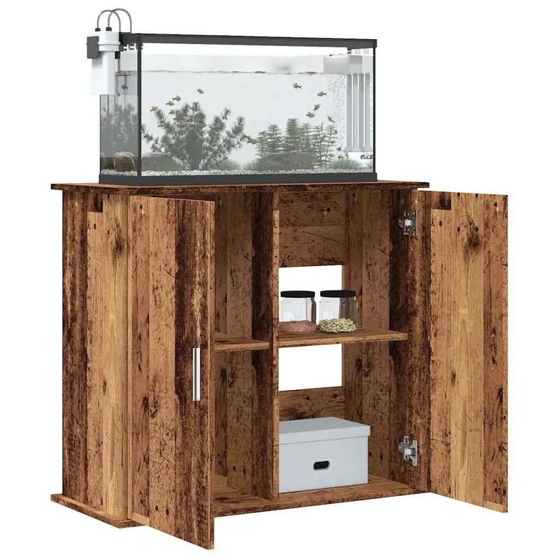Aquariumständer Altholz-Optik 81x36x73 cm derivato del legno