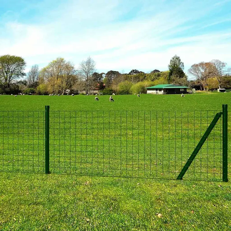 Eurozaun Stahl 25 x 0,8 m green