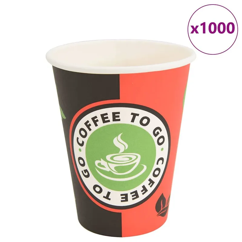 Pappbecher 1000 pcs 12oz 300ml red and black