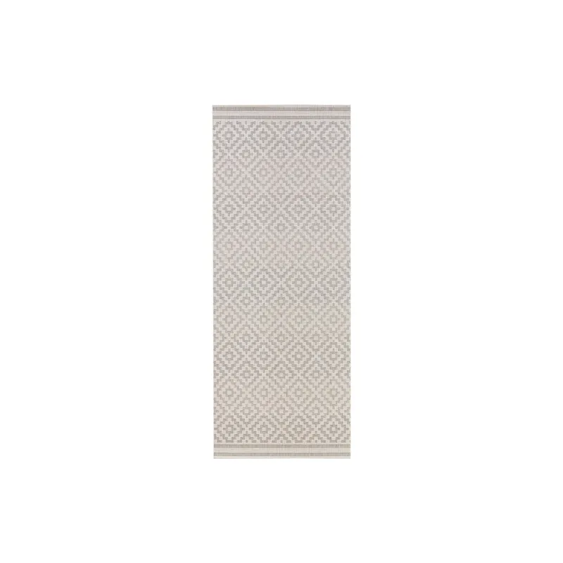 Hanse Home Raute In- & Outdoor Teppich 80 x 200 cm, Grau/Crème