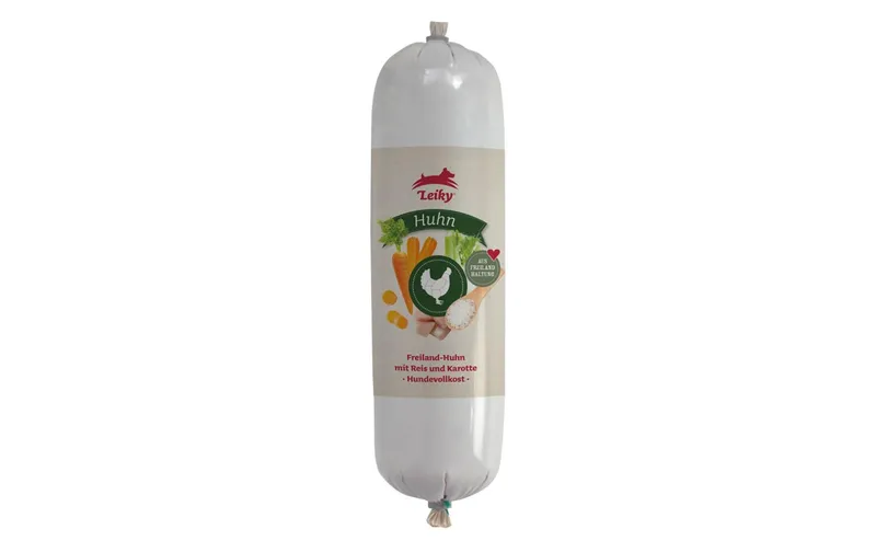 Leiky Nassfutter Hundewurst Freiland-Huhn, 700 g