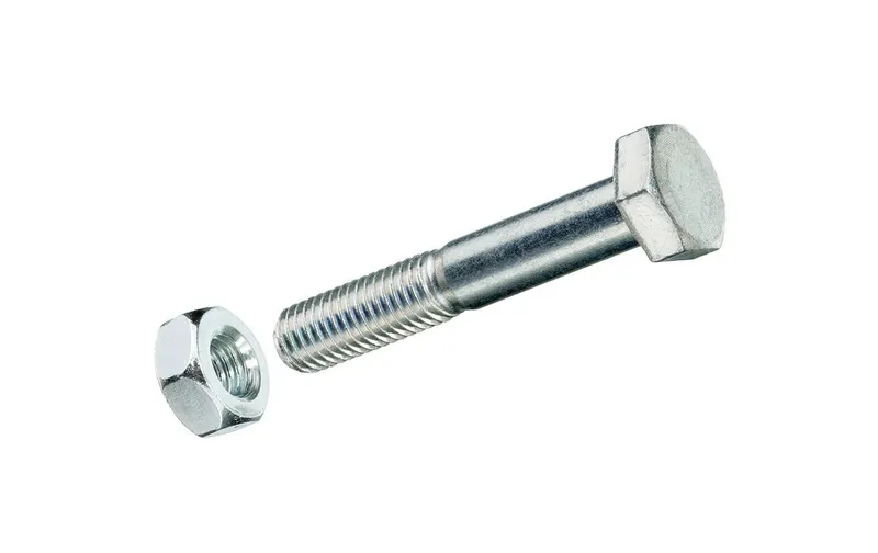 FTM Sechskantschrauben M 6 x 50 mm mit Muttern Stahl, 6 pièces
