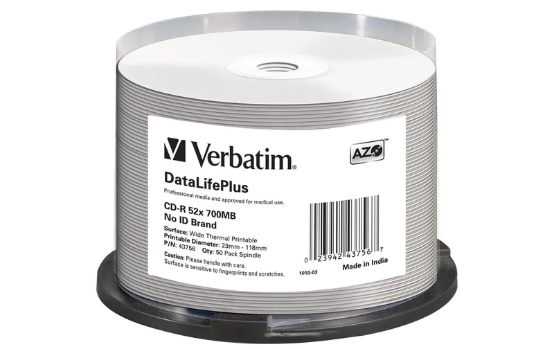 Verbatim CD-R Thermo 0.7 GB, Spindel (50 pièces)