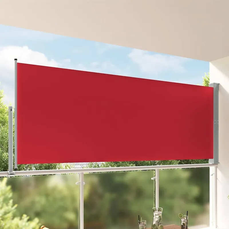 Ausziehbare Seitenmarkise 140 x 300 cm Rot