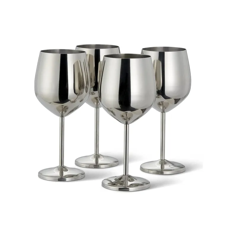 Oak & Steel Weingläser-Set 500 ml, 4 pièces, Silber