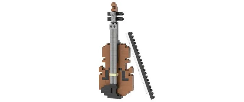 BRIXIES Bausteinmodell Violine aus 161 Bausteinen